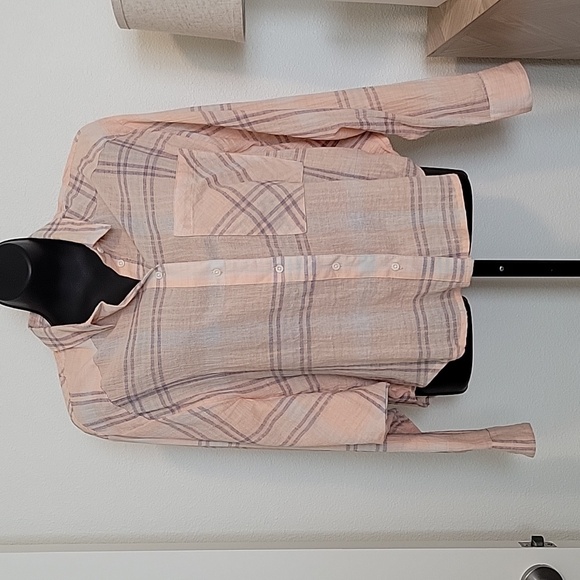 💥Free People Plaid Button Down Shirt - Picture 4 of 7